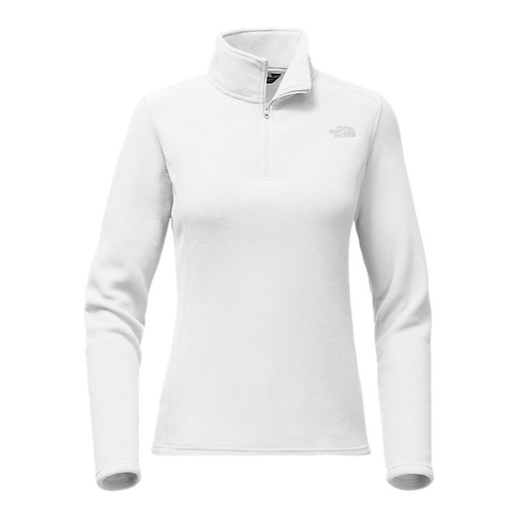 The North Face Tops - North Face White Glacier 1/4 Zip Fleece Sweater